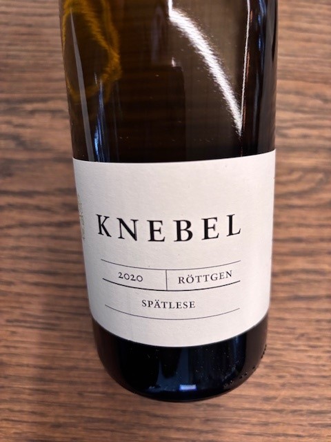 WEINGUT KNEBEL ROTTGEN SPAETLESE 2020 VOL 8.5